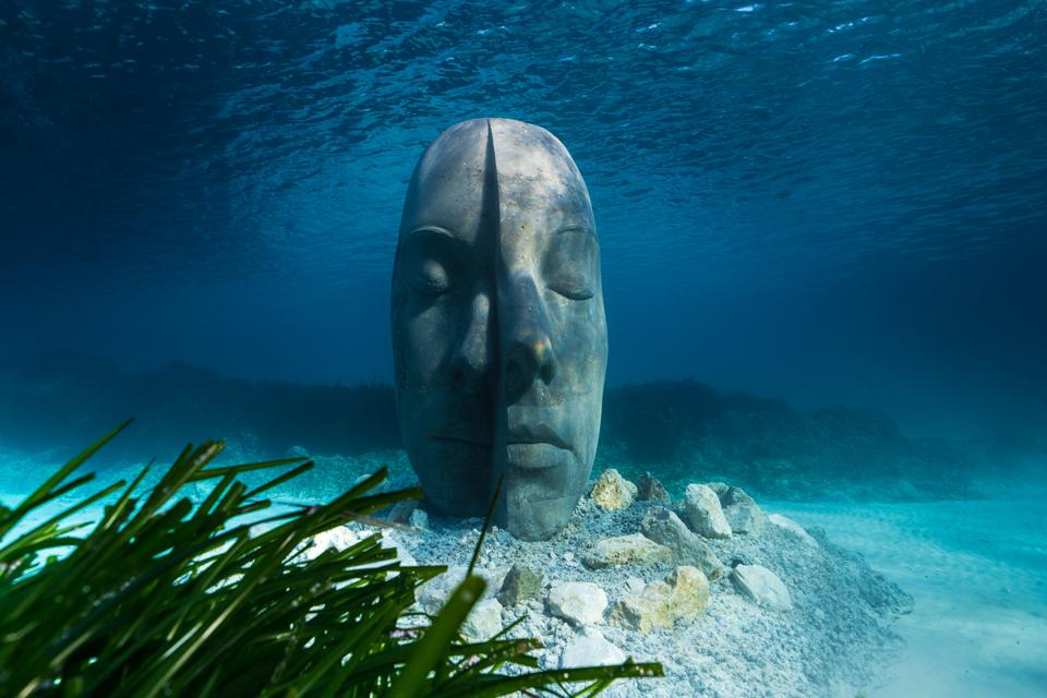 underwater sculpture by Jason deCaires Taylor near Cannes
